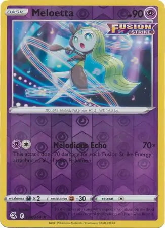 Fusion Strike Meloetta #124/264 reverse holo